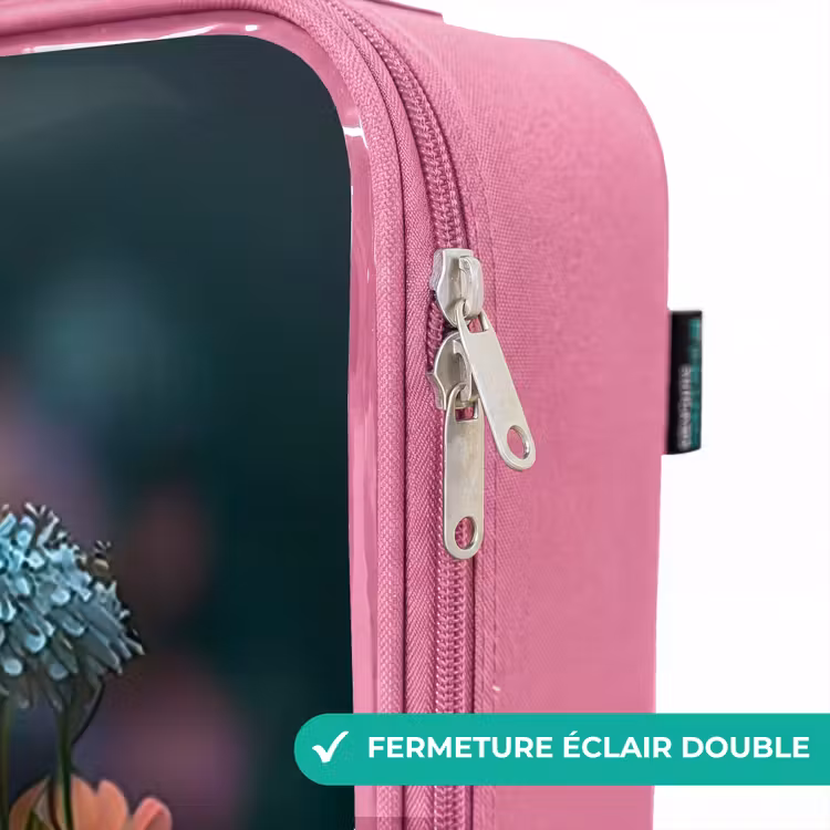 Valise enfant - Rose - Chaton parmi les fleurs — 7