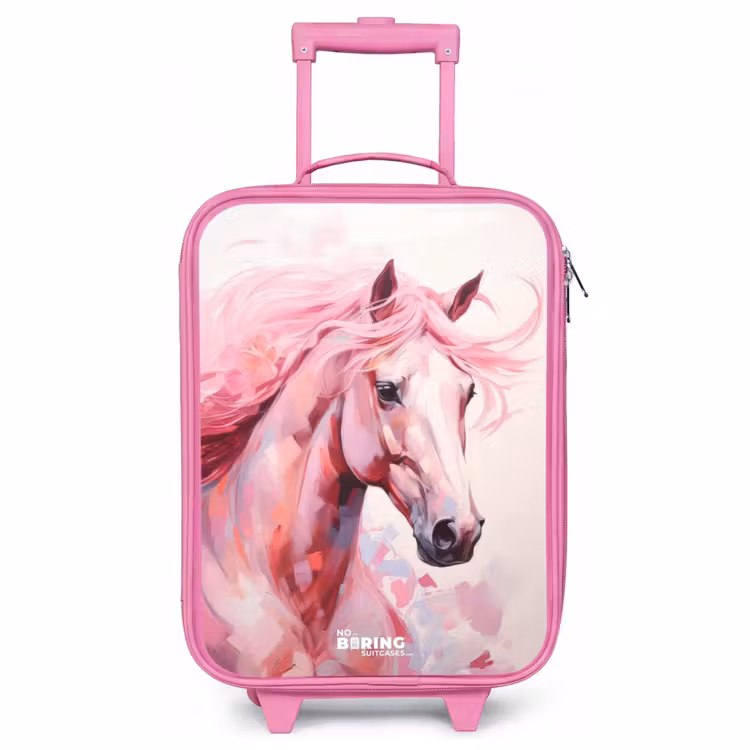 Valise enfant - Rose - Cheval aux couleurs roses et pastel — 1