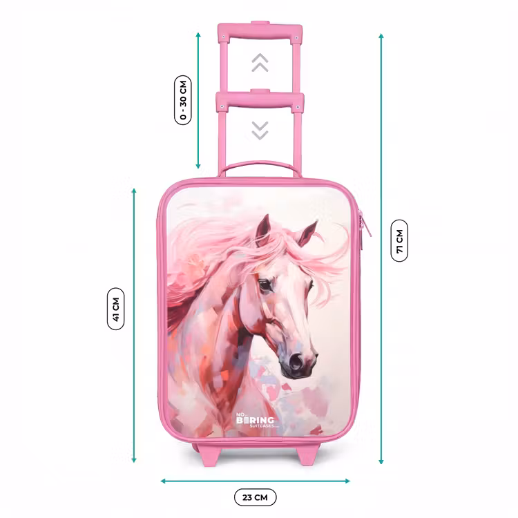 Valise enfant - Rose - Cheval aux couleurs roses et pastel — 6