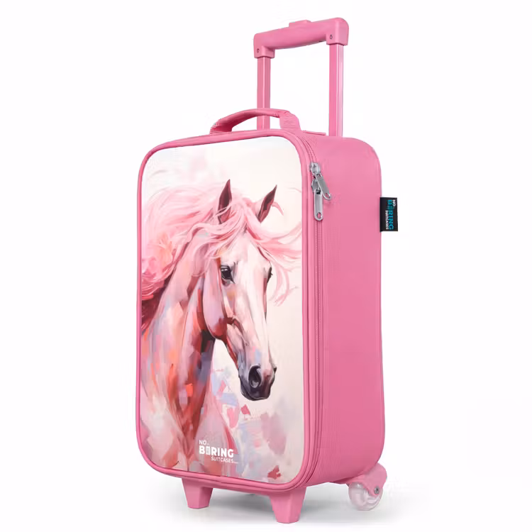 Valise enfant - Rose - Cheval aux couleurs roses et pastel — 8