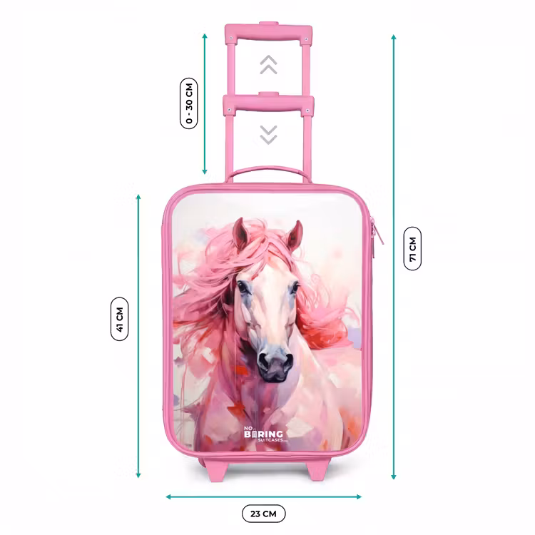 Valise enfant - Rose - Cheval dans les tons roses pastel — 6