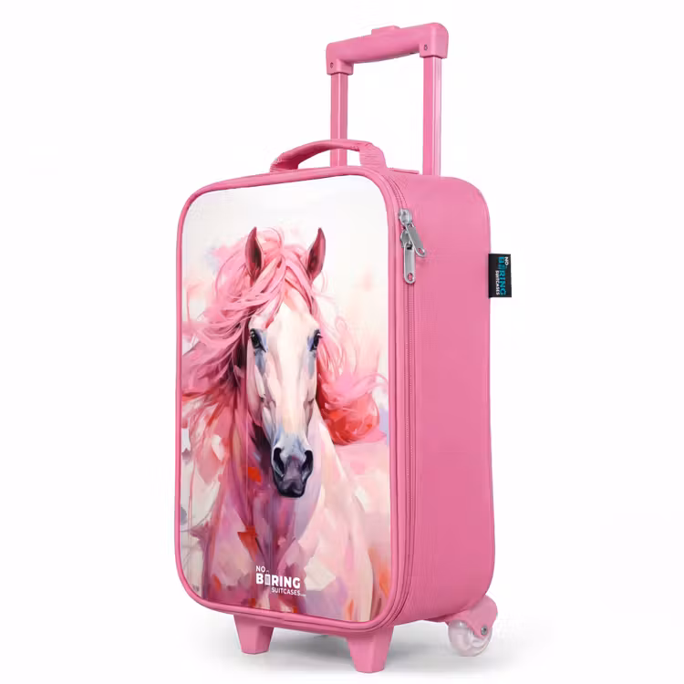 Valise enfant - Rose - Cheval dans les tons roses pastel — 8