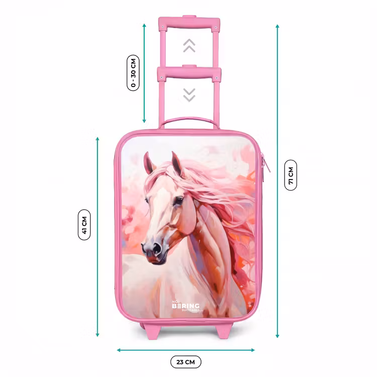 Valise enfant - Rose - Cheval rose pastel — 6