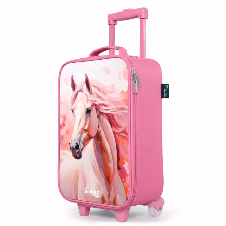 Valise enfant - Rose - Cheval rose pastel — 8