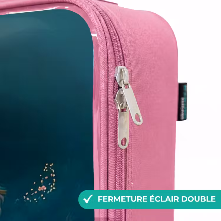 Valise enfant - Rose - Chiot doré dans l'herbe — 7