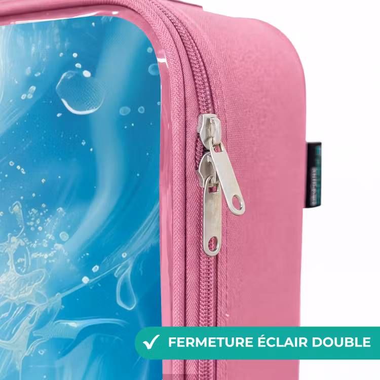 Valise enfant - Rose - Chiot phoque dans l'eau bleue claire — 7