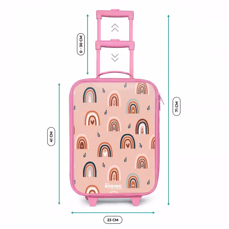 Valise enfant - Rose - Motif arc-en-ciel rose — 6
