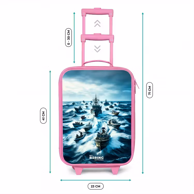 Valise enfant - Rose - Navires en mer — 6