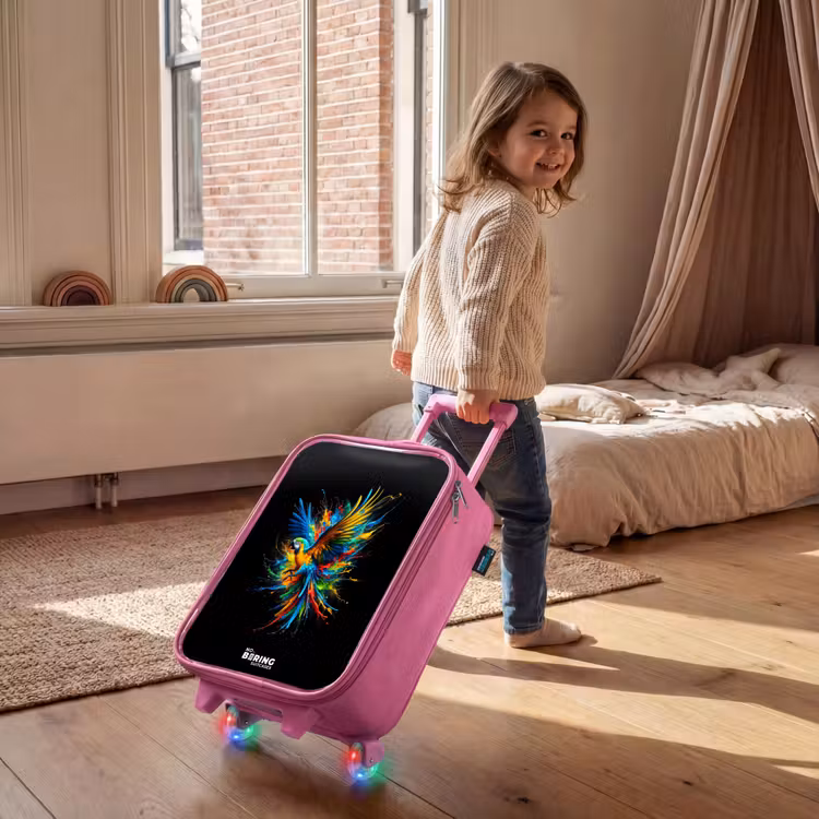 Valise enfant - Rose - Perroquet coloré — 2
