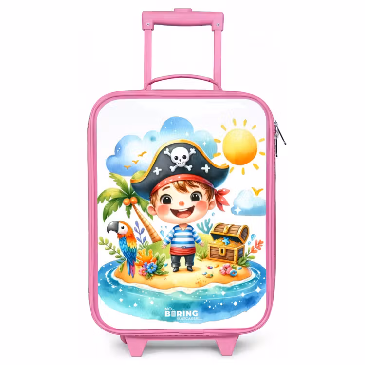 Valise enfant - Rose - Pirate sur une île — 1
