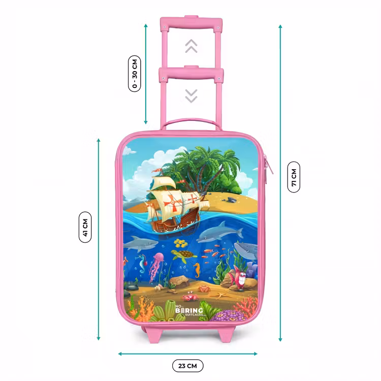 Valise enfant - Rose - Voilier sur l'océan — 6
