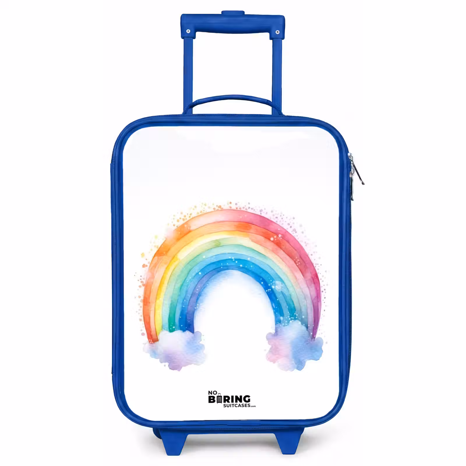 Valise enfant - Bleu - Aquarelle arc-en-ciel — 1