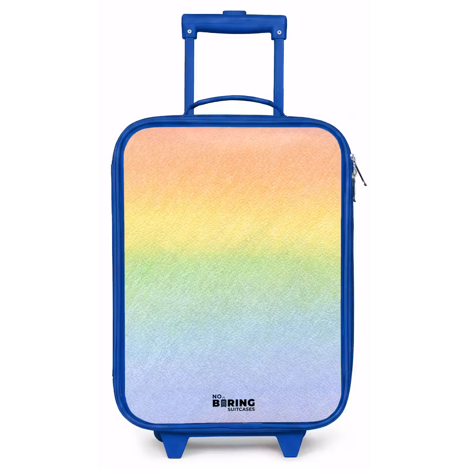 Valise enfant - Bleu - Arc-en-ciel pastel à la craie — 1