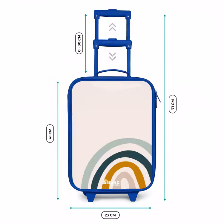 Valise enfant - Bleu - Aqua arc-en-ciel brut — 6