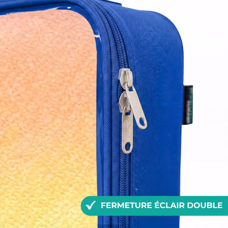 Valise enfant - Bleu - Arc-en-ciel pastel à la craie — 7