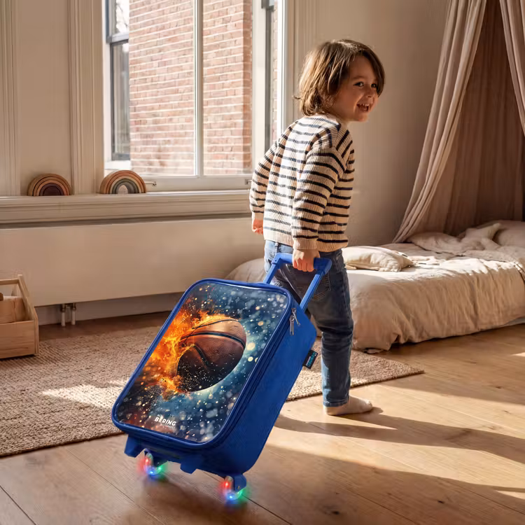 Valise enfant - Bleu - Basket-ball en pleine effervescence — 2