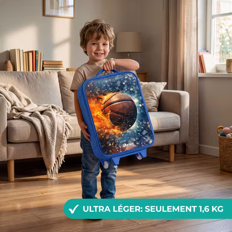 Valise enfant - Bleu - Basket-ball en pleine effervescence — 3