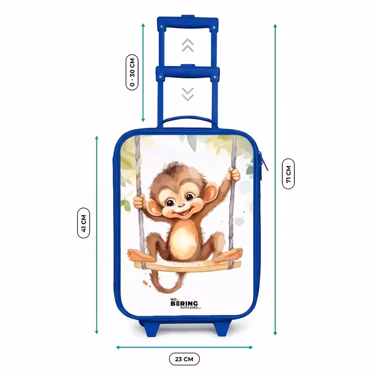 Valise enfant - Bleu - Grand singe à bascule — 6