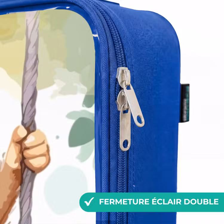 Valise enfant - Bleu - Grand singe à bascule — 7
