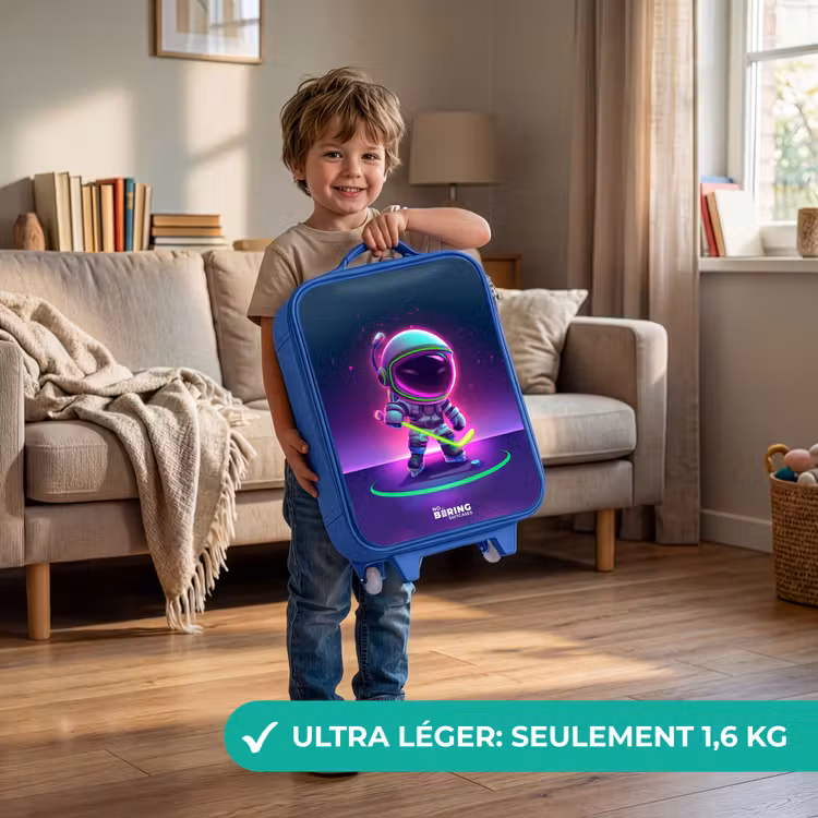 Valise enfant - Bleu - Hockey dans l'espace — 3