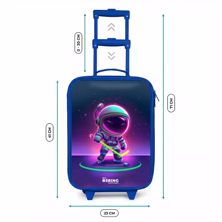 Valise enfant - Bleu - Hockey dans l'espace — 6