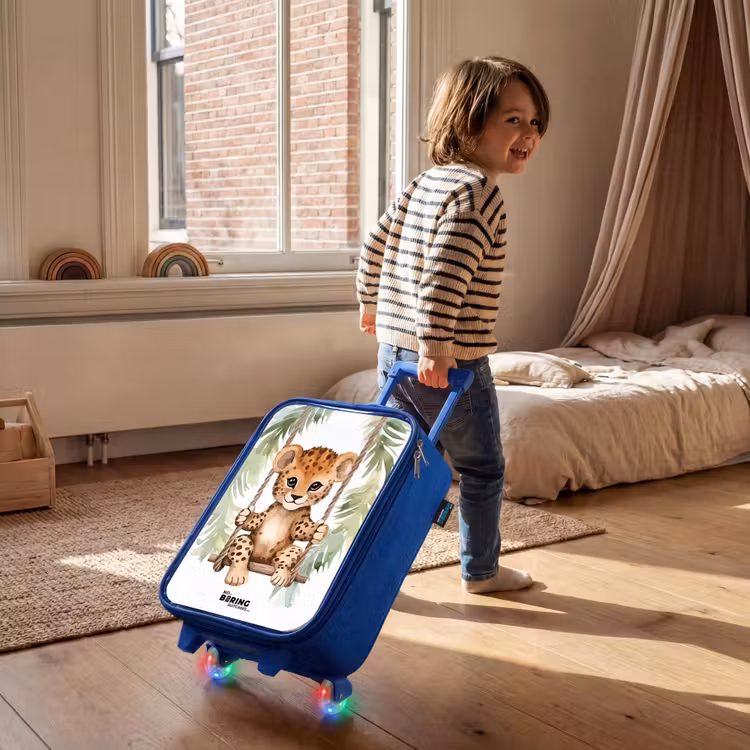 Valise enfant - Bleu - Levi léopard — 2