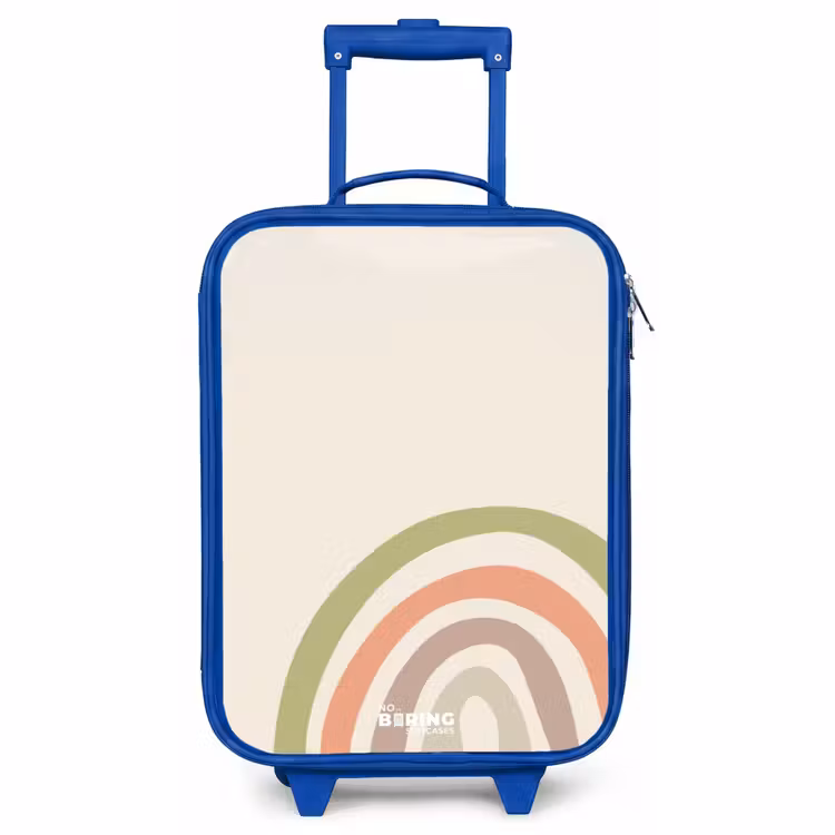 Valise enfant - Bleu - Pastel arc-en-ciel brut — 1