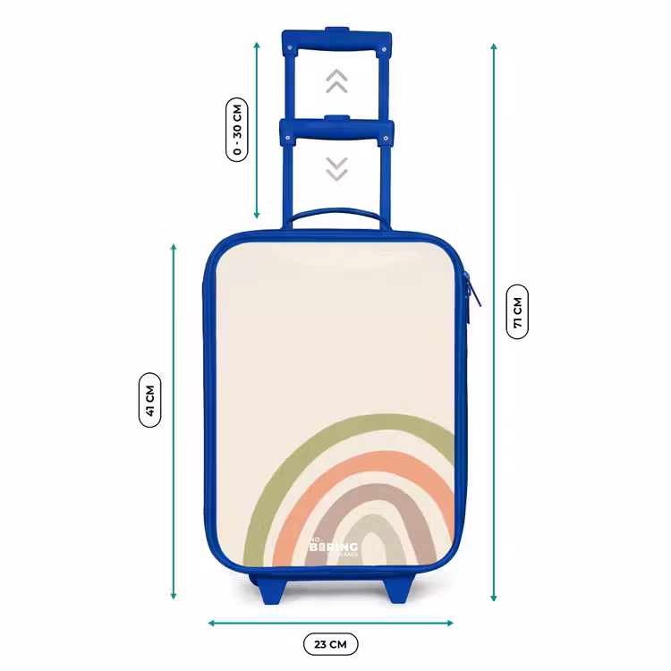 Valise enfant - Bleu - Pastel arc-en-ciel brut — 6