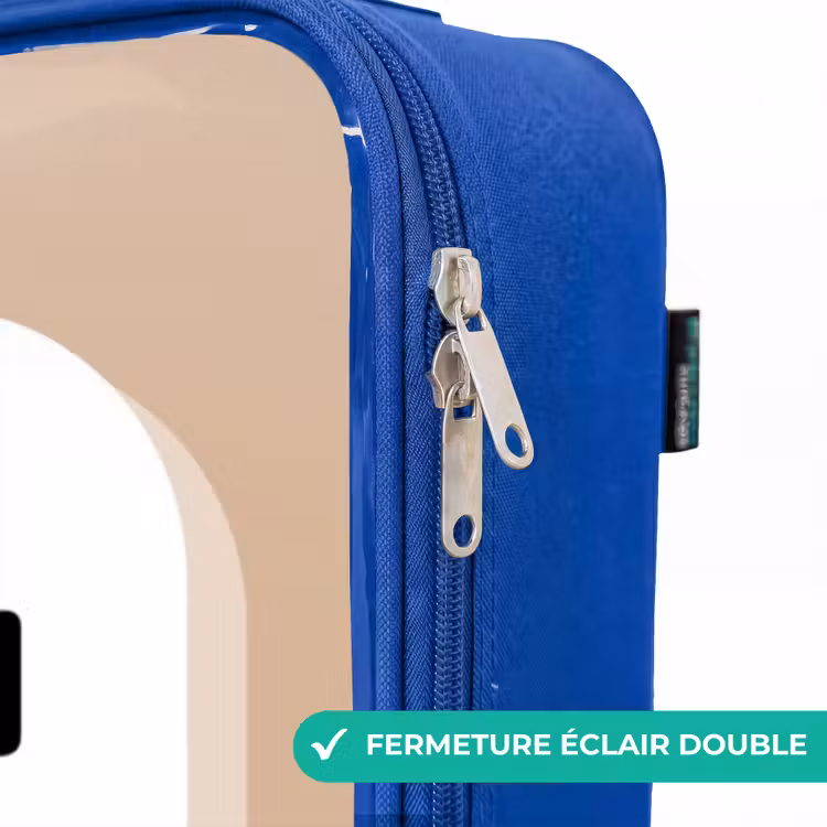 Valise enfant - Bleu - Robot marron foncé avec un texte — 7