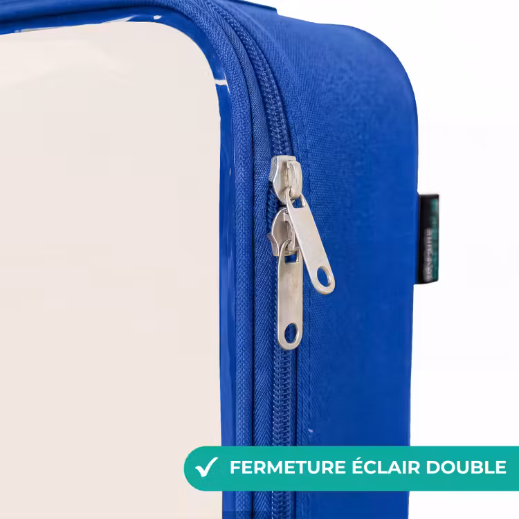 Valise enfant - Bleu - Robot rouge à tête carrée — 7