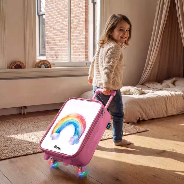 Valise enfant - Rose - Aquarelle arc-en-ciel — 2