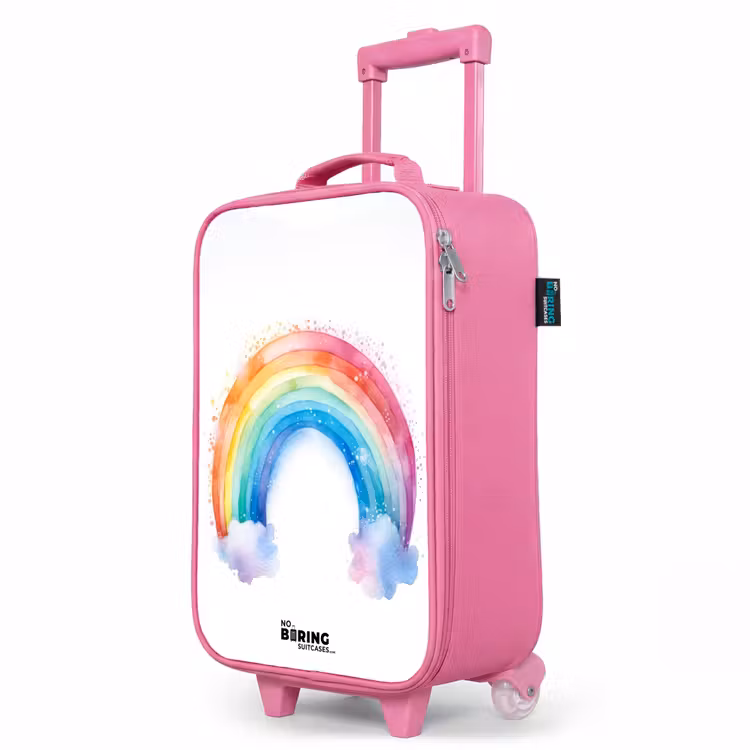 Valise enfant - Rose - Aquarelle arc-en-ciel — 8