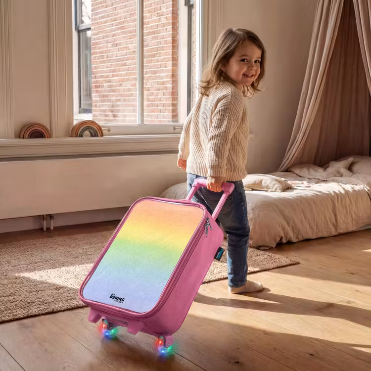 Valise enfant - Rose - Arc-en-ciel pastel à la craie — 2