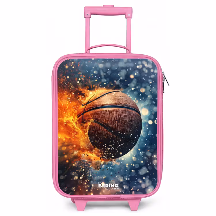 Valise enfant - Rose - Basket-ball en pleine effervescence — 1