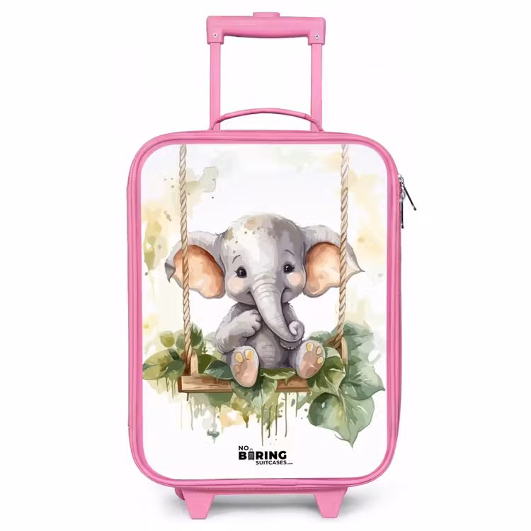 Valise enfant - Rose - Éléphant d'Onno — 1