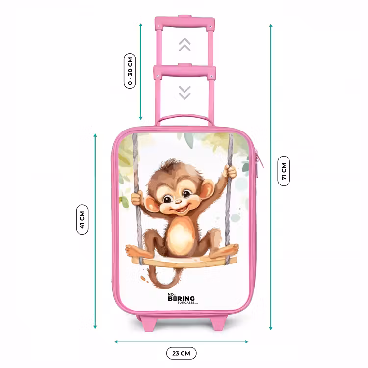 Valise enfant - Rose - Grand singe à bascule — 6