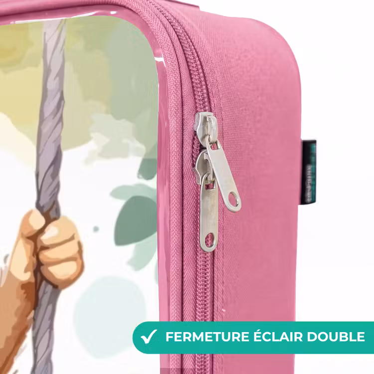 Valise enfant - Rose - Grand singe à bascule — 7