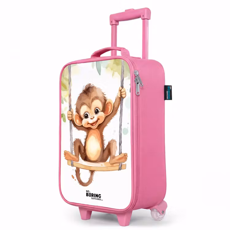 Valise enfant - Rose - Grand singe à bascule — 8
