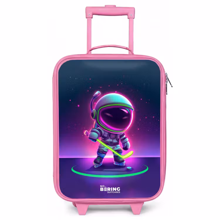 Valise enfant - Rose - Hockey dans l'espace — 1