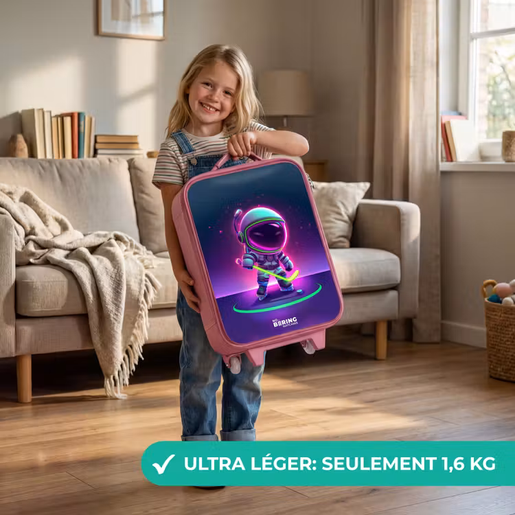 Valise enfant - Rose - Hockey dans l'espace — 3