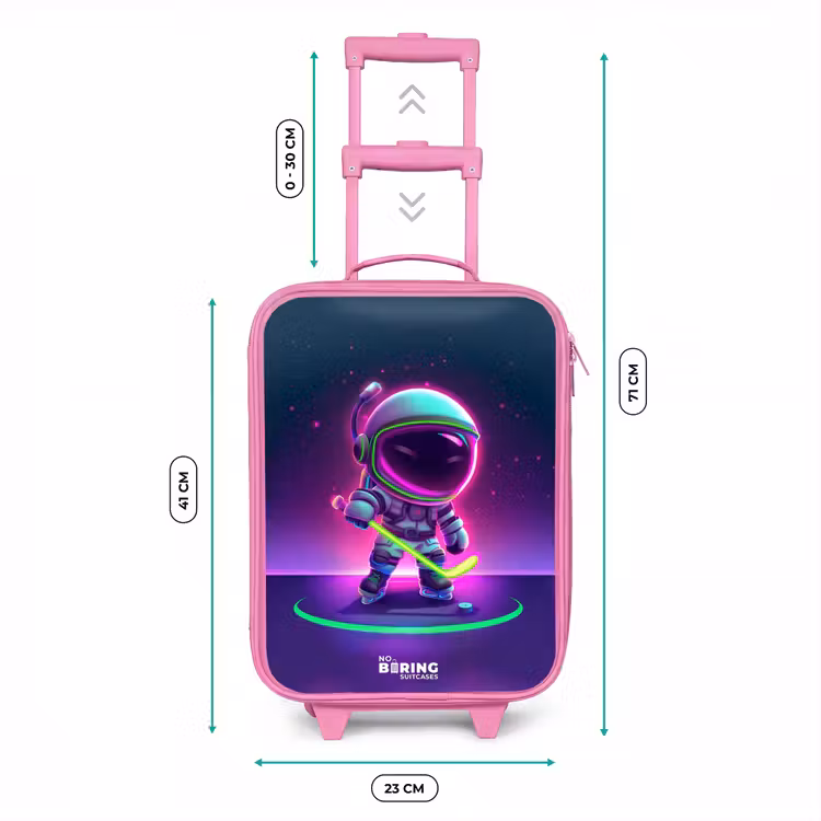 Valise enfant - Rose - Hockey dans l'espace — 6