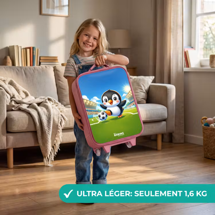 Valise enfant - Rose - Pénalité pingouin — 3