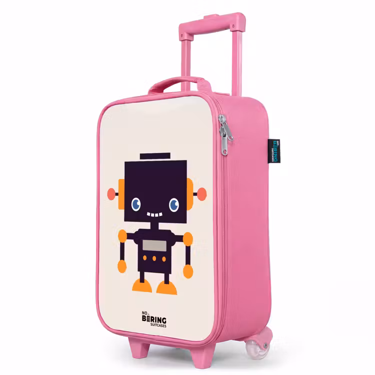 Valise enfant - Rose - Robot noir aux accents orange — 8