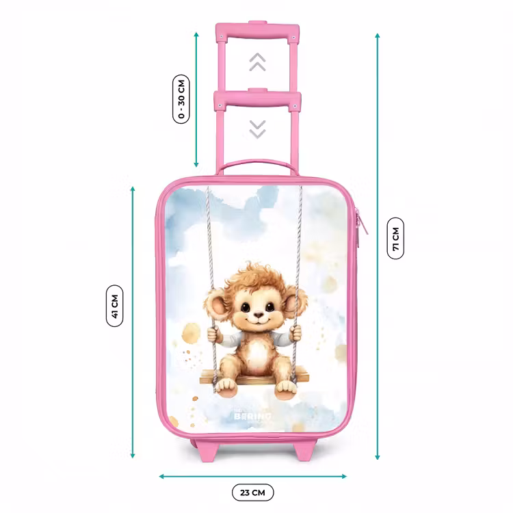 Valise enfant - Rose - Singe Axel — 6