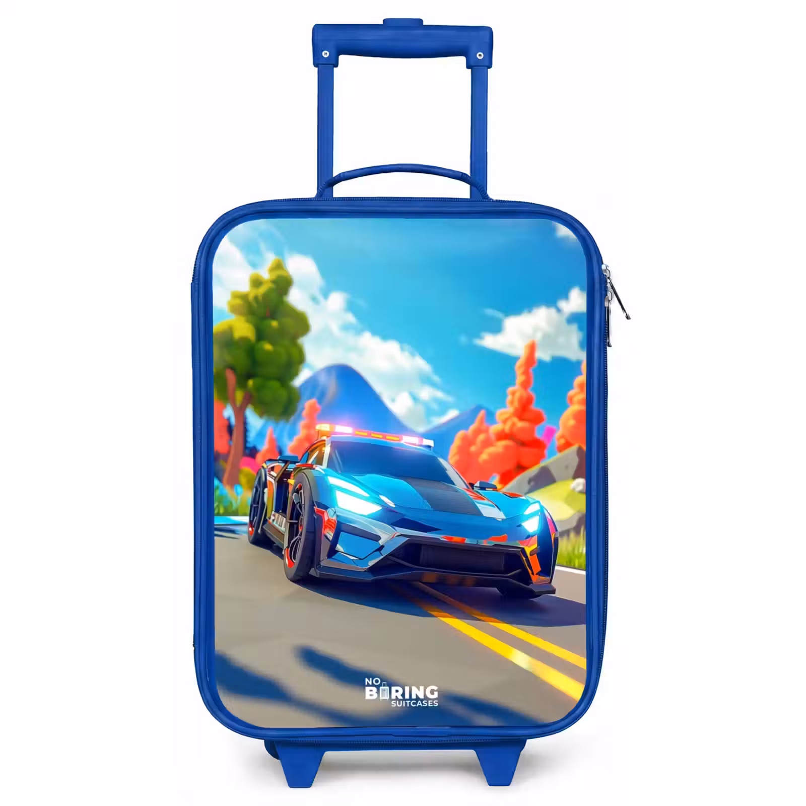 Valise enfant - Bleu - Voiture de vitesse Sirène — 1
