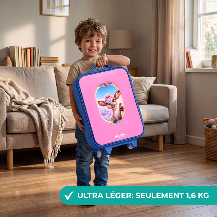 Valise enfant - Bleu - Cerf parmi les nuages — 3