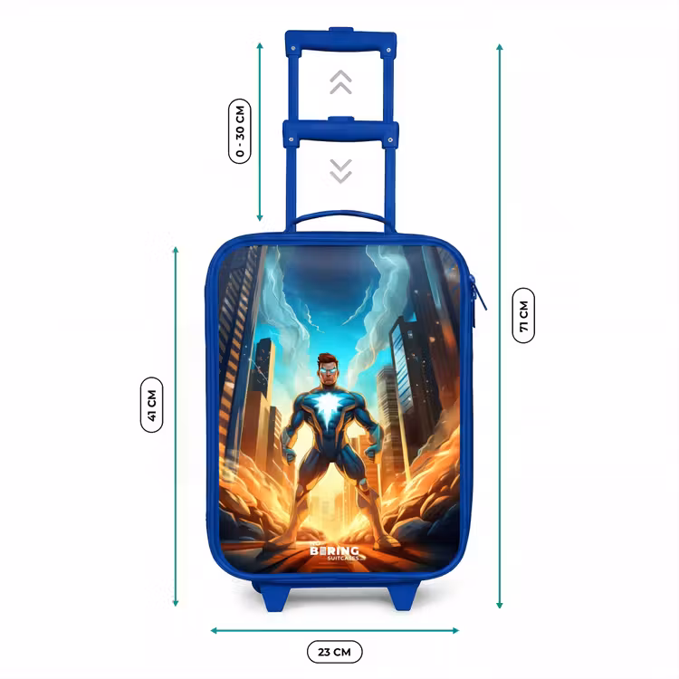 Valise enfant - Bleu - Super-héros de la ville — 6