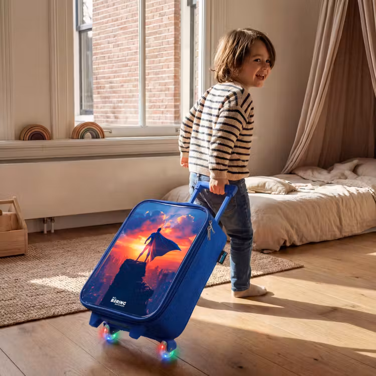 Valise enfant - Bleu - Super-héros des gratte-ciel — 2