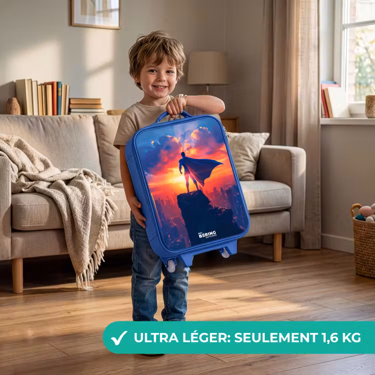 Valise enfant - Bleu - Super-héros des gratte-ciel — 3