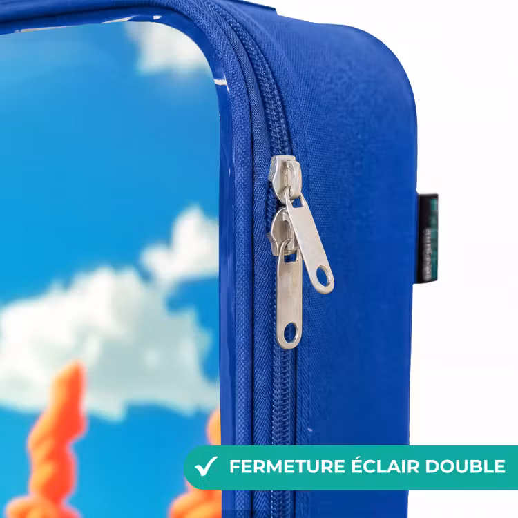 Valise enfant - Bleu - Voiture de vitesse Sirène — 7